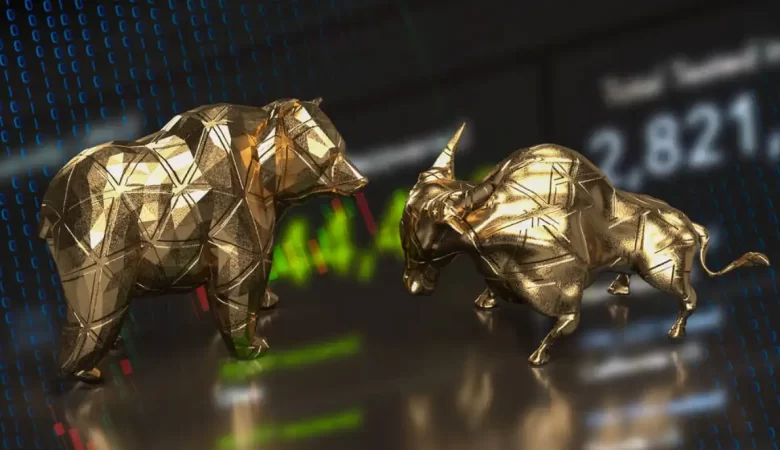 Tug-of-war between bulls and bears.