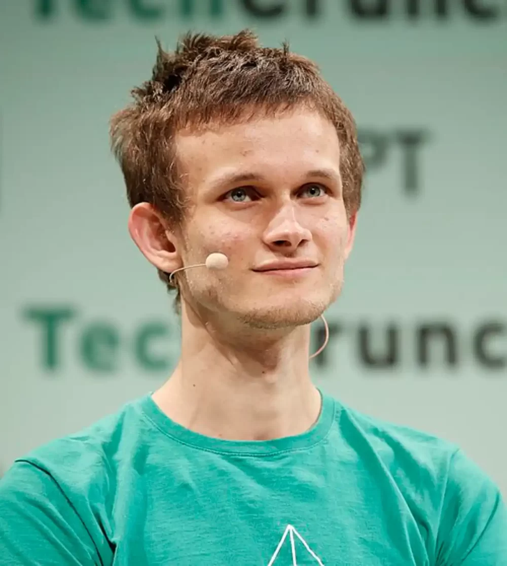 Vitalik Buterin, co-founder of Ethererum speaking.