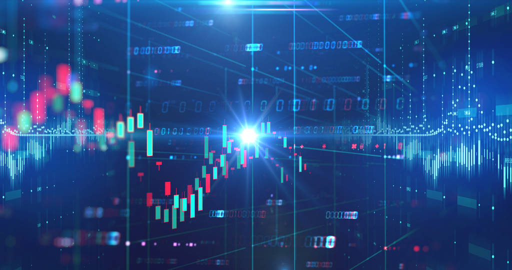 financial stock market graph illustration ,concept of business investment and stock future trading.